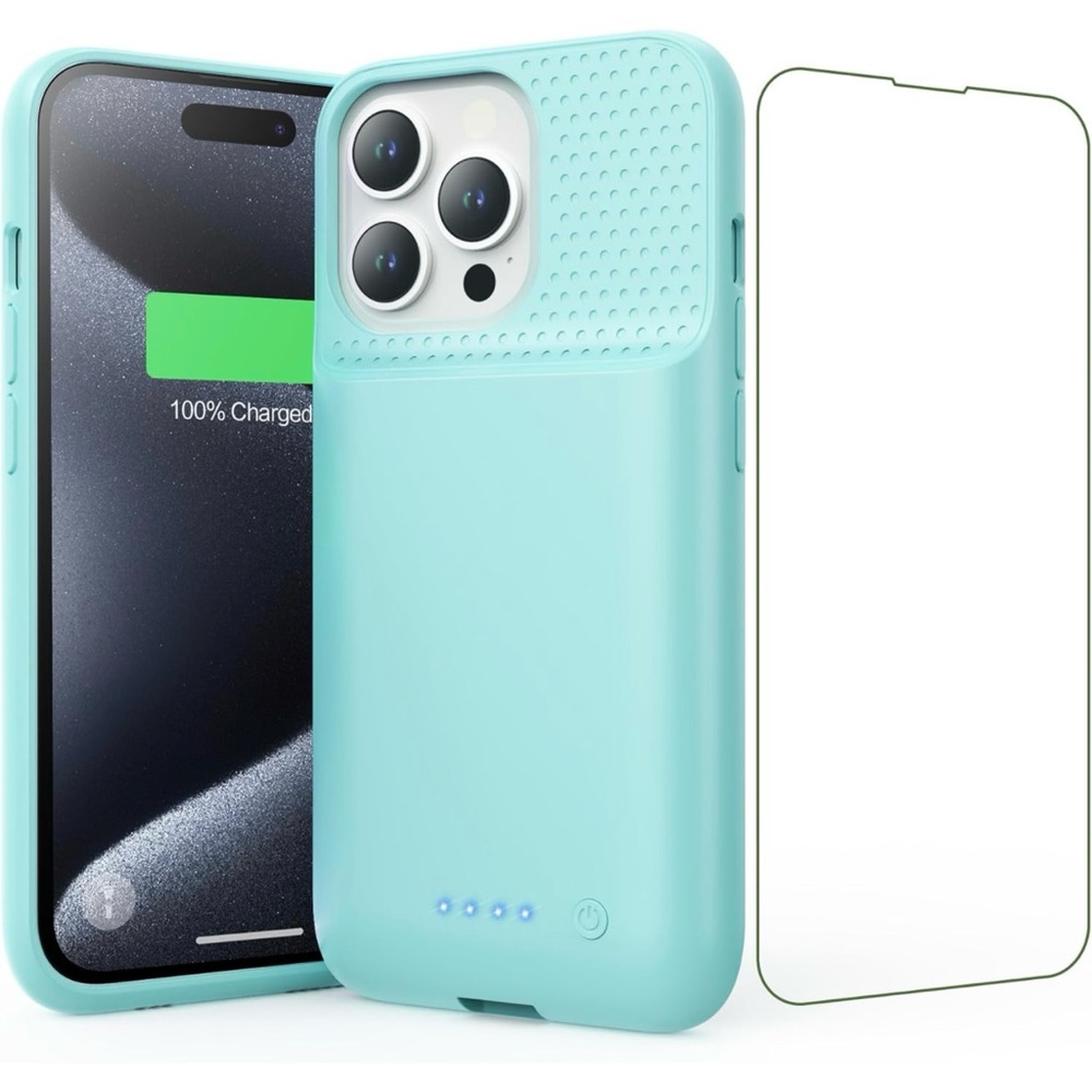 iPhone 15 Pro Battery Case-Green